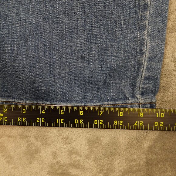 Free People jeans high rise wide leg crop women's 28 blue denim button fly - Picture 9 of 13